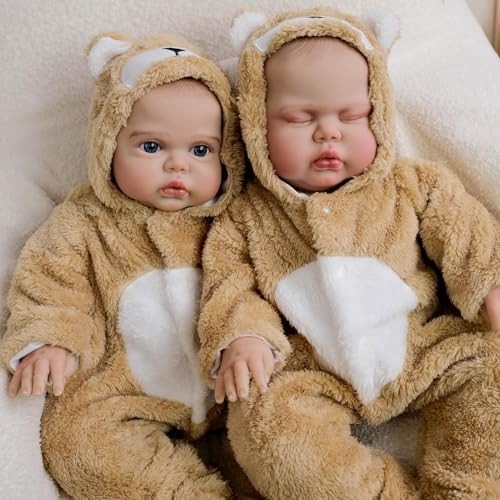 RXDOLL 48,3 cm realistische Reborn Babypuppen Zwillinge Jungen Weichkörper Lebensechte Neugeborene Mädchen Puppe Echte Zwillingspuppen Babypuppen, die aus echtem Silikon aussehen Babys Zwillinge Puppe RXDOLL 48,3 cm realistische Reborn Babypuppen Zwillinge Jungen Weichkörper Lebensechte Neugeborene Mädchen Puppe Echte Zwillingspuppen Babypuppen, die aus echtem Silikon aussehen Babys Zwillinge Puppe von RXDOLL