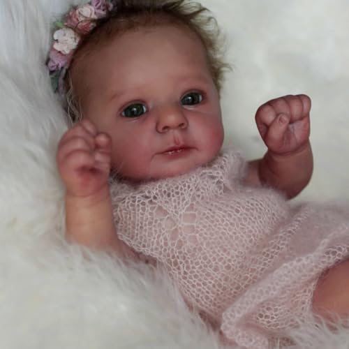 RXDOLL 48 cm Reborn Babypuppe Felicia Realistische Neugeborene Babypuppe mit weichem Stoffkörper, der echt lebensecht aussieht, Frühchen-Babypuppe, handgefertigtes Spielzeug für Kinder, Geschenke RXDOLL 48 cm Reborn Babypuppe Felicia Realistische Neugeborene Babypuppe mit weichem Stoffkörper, der echt lebensecht aussieht, Frühchen-Babypuppe, handgefertigtes Spielzeug für Kinder, Geschenke von RXDOLL
