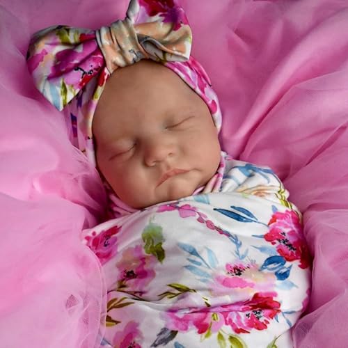 RXDOLL 48CM Echtes Leben Baby Puppen Mädchen Ganzkörper Vollsilikon Reborn Babypuppen Die echt Aussehen Babies Schlafende Mädchen Realistische Neugeborene Puppe Waschbar von RXDOLL