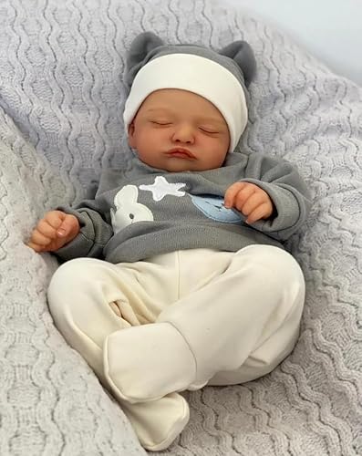 RXDOLL 50,8 cm Reborn Babypuppen schlafender Junge Realistische Neugeborene Reborn Puppen, die echt aussehende Babypuppe mit weichem Stoffkörper für Kinder ab 3 Jahren oder Sammler RXDOLL 50,8 cm Reborn Babypuppen schlafender Junge Realistische Neugeborene Reborn Puppen, die echt aussehende Babypuppe mit weichem Stoffkörper für Kinder ab 3 Jahren oder Sammler von RXDOLL