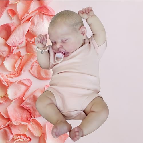 RXDOLL 50,8 cm realistische Reborn-Babypuppe, Silikon, Ganzkörper-Vinyl-Mädchen, lebensechte Neugeborenen-Puppe, die echt schlafende Neugeborenen-Puppe aussieht, waschbares Spielzeug, Geschenke für von RXDOLL