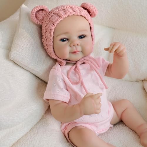 RXDOLL 50,8 cm realistische Reborn-Babypuppe, die echt aussehende Babypuppe, Mädchen, weicher Stoffkörper, lebensechtes Silikon, Neugeborenenen-Babypuppe, Spielzeug, Geschenke für Kinder ab 3 Jahren von RXDOLL
