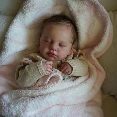 RXDOLL 50 cm Reborn Babypuppen Vinyl Gliedmaßen Tuch Körper Lebensechte Babypuppe Handgemachte Realistische Neugeborene Säugling Echt aussehende Babypuppe für Kinder & Sammler RXDOLL 50 cm Reborn Babypuppen Vinyl Gliedmaßen Tuch Körper Lebensechte Babypuppe Handgemachte Realistische Neugeborene Säugling Echt aussehende Babypuppe für Kinder & Sammler von RXDOLL