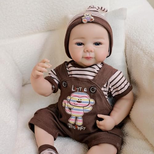 RXDOLL 50.8 cm Realistische Reborn Babypuppen Silikon Ganzkörper Junge Lebensechte Babypuppen, die echt aussehen Silikon Babies Puppe Anatomisch korrekt Junge mit Fütterungsspielzeug RXDOLL 50.8 cm Realistische Reborn Babypuppen Silikon Ganzkörper Junge Lebensechte Babypuppen, die echt aussehen Silikon Babies Puppe Anatomisch korrekt Junge mit Fütterungsspielzeug von RXDOLL
