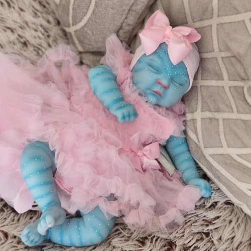 RXDOLL 50CM Reborn Baby Puppen Vollsilikon Ganzkörper Vinyl Mädchen Avatar Baby Puppe Realistische Neugeborene Echtes Leben Babypuppen Avatar Reborn Babys Girl von RXDOLL