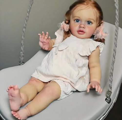 RXDOLL 66 cm Reborn Kleinkind-Puppen, weicher Stoffkörper, lebensechte Baby-Mädchenpuppen mit verwurzeltem Haar, realistische Neugeborenenen-Baby-Puppe, echte Lebenspuppe, Silikon-Babys für Kinder ab RXDOLL 66 cm Reborn Kleinkind-Puppen, weicher Stoffkörper, lebensechte Baby-Mädchenpuppen mit verwurzeltem Haar, realistische Neugeborenenen-Baby-Puppe, echte Lebenspuppe, Silikon-Babys für Kinder ab von RXDOLL