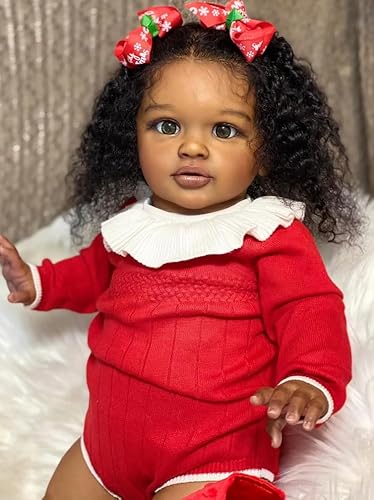 RXDOLL Afrikanische amerikanische Reborn Babypuppen Kleinkind Mädchen 26 Zoll Big Size Reborn Kleinkind Schwarz Puppe Mädchen Stoffkörper Realistische Babypuppen, die echt Silikon Babys aussehen RXDOLL Afrikanische amerikanische Reborn Babypuppen Kleinkind Mädchen 26 Zoll Big Size Reborn Kleinkind Schwarz Puppe Mädchen Stoffkörper Realistische Babypuppen, die echt Silikon Babys aussehen von RXDOLL