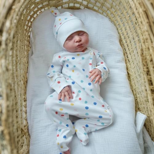 RXDOLL Aleep Reborn Babypuppen, Silikon, Ganzkörper-Junge, 50,8 cm, wasserdicht, realistische Babypuppen, die echt aussehen, Neugeborene Babypuppe für Kinder ab 3 Jahren oder Sammler von RXDOLL