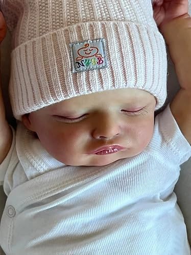 RXDOLL Anatomisch Korrekte 50 cm Reborn Baby Puppe Realistische Weiche Silikon Vinyl Körper Schlafende Mädchen Handgemachte Real Life wasserdichte Neugeborene Bebe Spielzeug Geschenke von RXDOLL