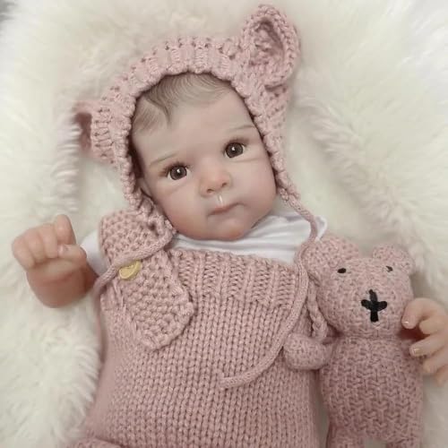 RXDOLL Anatomisch korrekte Babypuppen aus echtem Leben, 45,7 cm, realistische Reborn-Babypuppen, Silikon, Ganzkörper-Baby-Puppen, lebensechte Neugeborene, handgefertigt, wasserdicht, Spielzeug für von RXDOLL