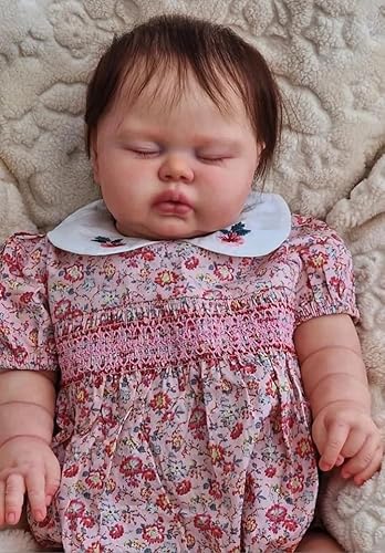 RXDOLL Asleep Reborn Babypuppen, 61 cm, realistische Reborn-Babypuppe, realistisch, für Kleinkinder, Mädchen, lebensechte Babypuppen, weicher gewichteter Stoffkörper mit verwurzeltem Haar, für Kinder RXDOLL Asleep Reborn Babypuppen, 61 cm, realistische Reborn-Babypuppe, realistisch, für Kleinkinder, Mädchen, lebensechte Babypuppen, weicher gewichteter Stoffkörper mit verwurzeltem Haar, für Kinder von RXDOLL