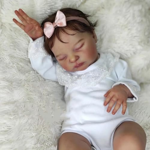RXDOLL Asleep Reborn Babypuppen, weicher Stoffkörper, 50,8 cm, realistische Neugeborenen-Puppe, echt aussehende lebensechte Babypuppe, die echt aussieht, handgefertigt, gewichtetes Spielzeug RXDOLL Asleep Reborn Babypuppen, weicher Stoffkörper, 50,8 cm, realistische Neugeborenen-Puppe, echt aussehende lebensechte Babypuppe, die echt aussieht, handgefertigt, gewichtetes Spielzeug von RXDOLL