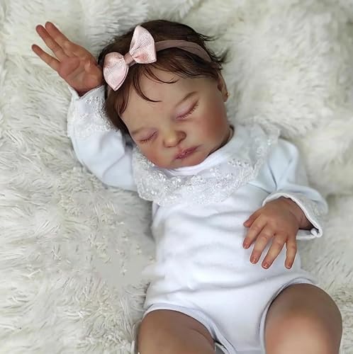 RXDOLL Baby Reborn Puppen Silikon Ganzkörper Vinyl Realistische 20 Zoll Anatomisch Korrekte Handgemachte wasserdichte Schlafende Mädchen Lifelike Baby Puppen für Kinder Alter 3+ RXDOLL Baby Reborn Puppen Silikon Ganzkörper Vinyl Realistische 20 Zoll Anatomisch Korrekte Handgemachte wasserdichte Schlafende Mädchen Lifelike Baby Puppen für Kinder Alter 3+ von RXDOLL