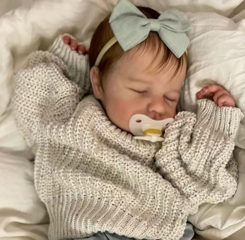 RXDOLL Baby Reborns Puppe Realistische 20 Zoll Weiche Tuch Körper Schlafen Neugeborene Puppen Handgemachte Babys, die echte lebensechte Baby Puppen Spielzeug Geschenke für Kinder Alter 3+ RXDOLL Baby Reborns Puppe Realistische 20 Zoll Weiche Tuch Körper Schlafen Neugeborene Puppen Handgemachte Babys, die echte lebensechte Baby Puppen Spielzeug Geschenke für Kinder Alter 3+ von RXDOLL