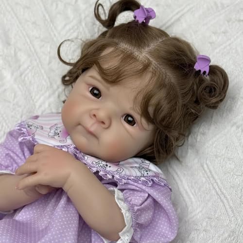 RXDOLL Bettie Reborn-Babypuppe, realistische Babypuppe, lebensgroß, handgefertigt, für Neugeborene, Vinyl, Gliedmaßen, Stoffkörper mit Spielzeugzubehör für Kinder ab 3 Jahren, 45,7 cm RXDOLL Bettie Reborn-Babypuppe, realistische Babypuppe, lebensgroß, handgefertigt, für Neugeborene, Vinyl, Gliedmaßen, Stoffkörper mit Spielzeugzubehör für Kinder ab 3 Jahren, 45,7 cm von RXDOLL