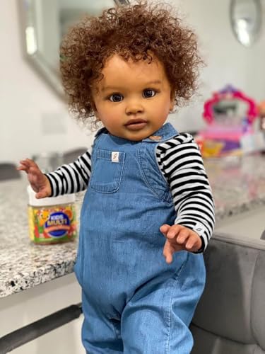 RXDOLL Big Size Black Reborn Baby Dolls Toddler Boy 26 Inch Realistic Reborn Toddler Doll Soft Body African American Baby Dolls That Look Real Silicone Babies Biracial RXDOLL Big Size Black Reborn Baby Dolls Toddler Boy 26 Inch Realistic Reborn Toddler Doll Soft Body African American Baby Dolls That Look Real Silicone Babies Biracial von RXDOLL