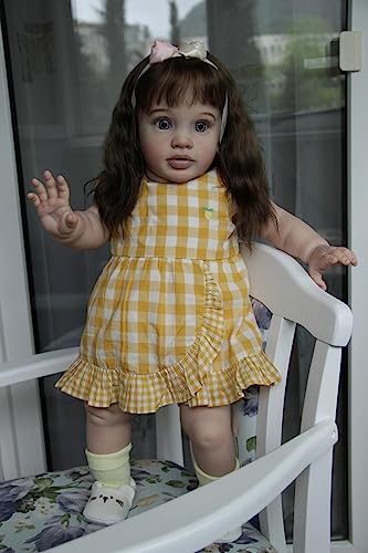 RXDOLL Big Size Reborn Baby Dolls 26 Inch Realistic Reborn Toddler Girl Soft Body Real Life Silicone Princess Babies Doll Life Like Baby Dolls That Look Real Toddler Doll von RXDOLL