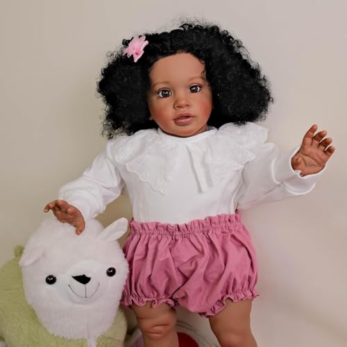 RXDOLL Big Size Reborn Baby Dolls Black Girl 26 Inch African American Reborn Toddler Girl Soft Body Realistic Baby Dolls That Look Real Silicone Babies Biracial Doll RXDOLL Big Size Reborn Baby Dolls Black Girl 26 Inch African American Reborn Toddler Girl Soft Body Realistic Baby Dolls That Look Real Silicone Babies Biracial Doll von RXDOLL