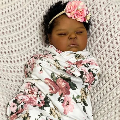 RXDOLL Black Reborn Baby Dolls Soft Cloth Body African American Baby Doll 20 Inch Biracial Lifelike Newborn Doll Dark Brown Skin Realistic Silicone Babies Reborn Toddler Dolls RXDOLL Black Reborn Baby Dolls Soft Cloth Body African American Baby Doll 20 Inch Biracial Lifelike Newborn Doll Dark Brown Skin Realistic Silicone Babies Reborn Toddler Dolls von RXDOLL