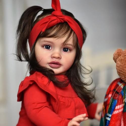 RXDOLL Große Größe, lebensechte realistische Reborn-Kleinkind-Puppen, 66 cm, Reborn-Baby-Mädchen, weiches Tuch, Körper, Stehpuppe, handgefertigt, gewichtet, echtes Leben, Babypuppe, Silikon-Babys RXDOLL Große Größe, lebensechte realistische Reborn-Kleinkind-Puppen, 66 cm, Reborn-Baby-Mädchen, weiches Tuch, Körper, Stehpuppe, handgefertigt, gewichtet, echtes Leben, Babypuppe, Silikon-Babys von RXDOLL