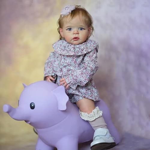 RXDOLL Kleinkind-Puppen, realistische Reborn-Baby-Puppe, weicher Stoffkörper, 61 cm, große Größe, lebensechte Babypuppe für Neugeborene, lebensechte Babypuppe mit blauen Augen, Spielzeuggeschenke für RXDOLL Kleinkind-Puppen, realistische Reborn-Baby-Puppe, weicher Stoffkörper, 61 cm, große Größe, lebensechte Babypuppe für Neugeborene, lebensechte Babypuppe mit blauen Augen, Spielzeuggeschenke für von RXDOLL