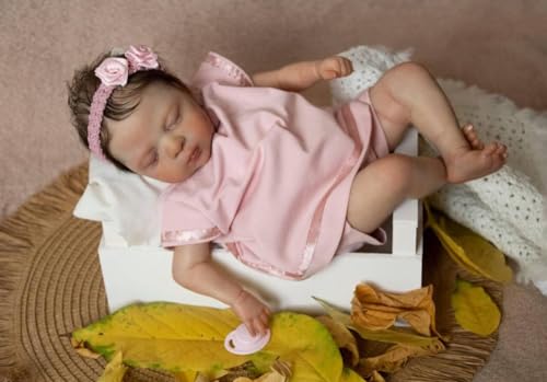 RXDOLL Lebensecht Lifelike Mini Reborn Baby Puppen Mädchen Günstig 10 Zoll Real Life Schlafen Neugeborenes Baby Puppen Echte Babies Weiches Tuch Körper Realistische Baby Puppe von RXDOLL