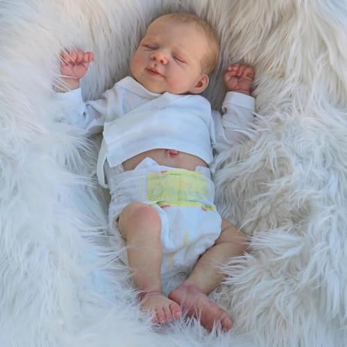 RXDOLL Lebensechte Babypuppen Realistische 45.7 cm Silikon Ganzkörper Vinyl Anatomisch Korrekt Schlafendes Mädchen Real Life Babypuppen Neugeborene Babys Wasserdichtes Spielzeug Geschenke RXDOLL Lebensechte Babypuppen Realistische 45.7 cm Silikon Ganzkörper Vinyl Anatomisch Korrekt Schlafendes Mädchen Real Life Babypuppen Neugeborene Babys Wasserdichtes Spielzeug Geschenke von RXDOLL