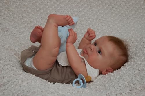 RXDOLL Lebensechte Reborn-Babypuppe 45,7 cm realistische Babypuppe für Neugeborene mit beschwertem weichem Stoffkörper chte Babypuppen schlafende Reborn Baby Puppe für Kinder 3+ von RXDOLL