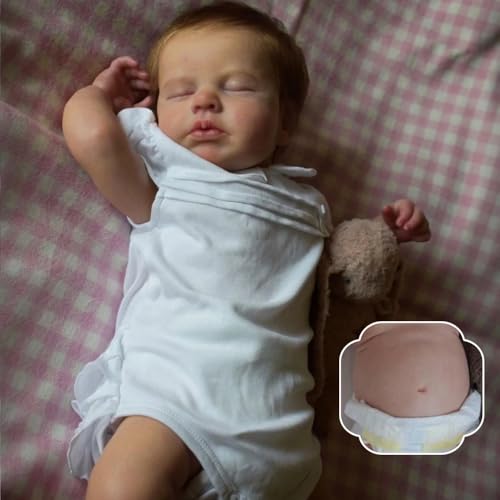 RXDOLL Lebensechte Reborn Babypuppen Silikon Ganzkörper Mädchen 20 Zoll Realistische Babypuppen, die echt schlafende Frühchen Silikon Babys Puppe Wurzelhaar für Mädchen 3+ RXDOLL Lebensechte Reborn Babypuppen Silikon Ganzkörper Mädchen 20 Zoll Realistische Babypuppen, die echt schlafende Frühchen Silikon Babys Puppe Wurzelhaar für Mädchen 3+ von RXDOLL
