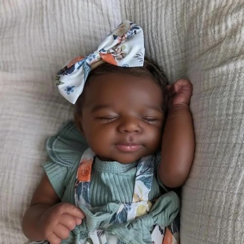 RXDOLL Lebensechte afrikanische Babypuppe, weicher Stoffkörper, 45,7 cm, schwarz, realistische Reborn-Babypuppen, die aussehen wie echte Neugeborene, Spielzeug, Geschenke für Kinder ab 3 Jahren RXDOLL Lebensechte afrikanische Babypuppe, weicher Stoffkörper, 45,7 cm, schwarz, realistische Reborn-Babypuppen, die aussehen wie echte Neugeborene, Spielzeug, Geschenke für Kinder ab 3 Jahren von RXDOLL
