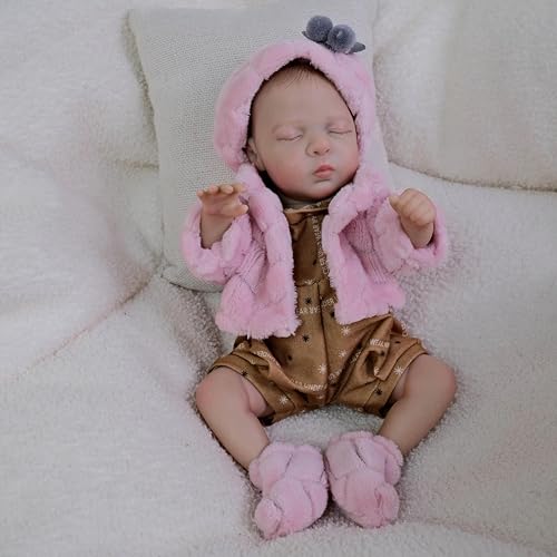 RXDOLL Mini Reborn Babypuppen Silikon Ganzkörper Mädchen 12 Zoll Realistische Winzige Babypuppen, die echt aussehen Kleine Babys Frühchen Puppe Anatomisch Korrektes Spielzeug für Alter 3+ von RXDOLL