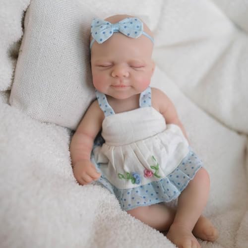 RXDOLL Mini Reborn Babypuppen Silikon Ganzkörper Pascale Girl 8 Zoll Realistische Babypuppen, die echt aussehen solide Silikon Babys wasserdicht lebensecht schlafende Neugeborene Puppe für Kinder RXDOLL Mini Reborn Babypuppen Silikon Ganzkörper Pascale Girl 8 Zoll Realistische Babypuppen, die echt aussehen solide Silikon Babys wasserdicht lebensecht schlafende Neugeborene Puppe für Kinder von RXDOLL