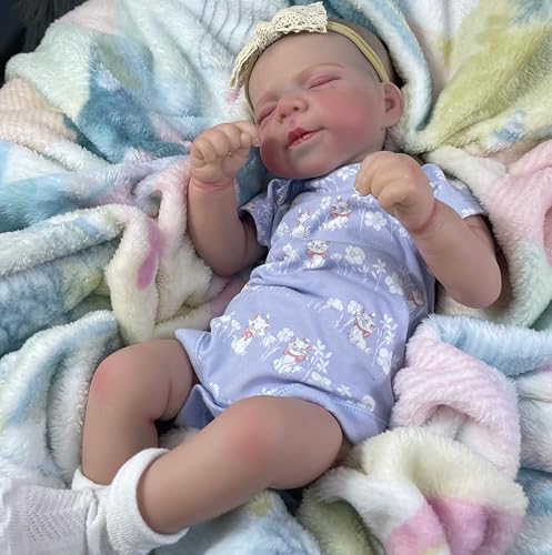 RXDOLL Pascale realistische Reborn-Babypuppen, 45,7 cm, schlafendes Neugeborenenes, Mädchen, weicher Körper, lebensechte Babypuppen, die aus echtem Silikon aussehen, Spielzeug für RXDOLL Pascale realistische Reborn-Babypuppen, 45,7 cm, schlafendes Neugeborenenes, Mädchen, weicher Körper, lebensechte Babypuppen, die aus echtem Silikon aussehen, Spielzeug für von RXDOLL