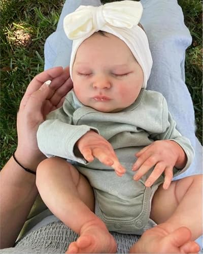 RXDOLL Real Life Baby Reborn Puppen 20 Zoll Lebensechte Neugeborene Realistische Babypuppe Weiches Tuch Körper Reborn Silikon Babys Kleinkind Mädchen Frühchen Leben Wie Mädchen Babys Puppe von RXDOLL