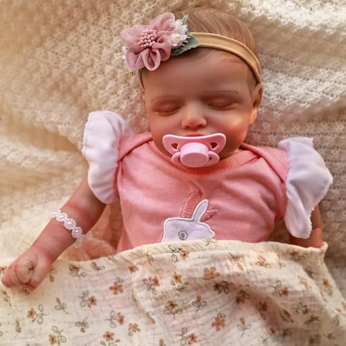 RXDOLL Real Life Reborn Baby Dolls Girl 20 Inch Sleeping Newborn Doll Cloth Body Realistic Baby Dolls That Look Real Silicone Babies Preemie Doll with Feeding Toys RXDOLL Real Life Reborn Baby Dolls Girl 20 Inch Sleeping Newborn Doll Cloth Body Realistic Baby Dolls That Look Real Silicone Babies Preemie Doll with Feeding Toys von RXDOLL