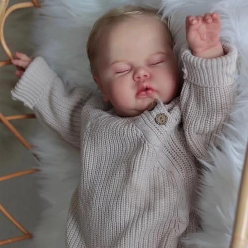 RXDOLL Real Life Reborn Babypuppen, 48,3 cm, realistische Babypuppen, weicher Stoffkörper, der echt lebensechte Neugeborene Augen aussieht, schlafende Baby-Puppe, Spielzeug für Kinder ab 3 Jahren RXDOLL Real Life Reborn Babypuppen, 48,3 cm, realistische Babypuppen, weicher Stoffkörper, der echt lebensechte Neugeborene Augen aussieht, schlafende Baby-Puppe, Spielzeug für Kinder ab 3 Jahren von RXDOLL