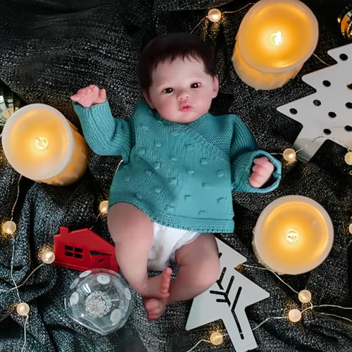 RXDOLL Real Life Reborn Babypuppen Silikon Ganzkörper 48,3 cm anatomisch korrekt Babypuppen, die echt realistisch aussehen Neugeborenes Mädchen Silikon Babys Puppe Spielzeug Geschenke für Kinder ab 3 von RXDOLL