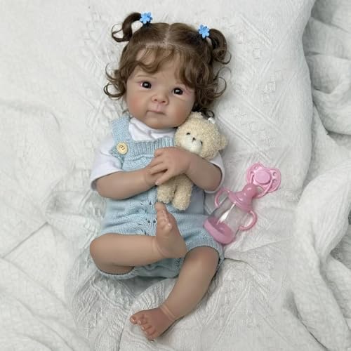 RXDOLL Real Life Reborn Babypuppen Silikon Ganzkörper Mädchen 18 Zoll Wasserdicht Realistische Reborn Neugeborene Puppen, die echt aussehen Vollsilikon Babies Puppe mit verwurzeltem Haar RXDOLL Real Life Reborn Babypuppen Silikon Ganzkörper Mädchen 18 Zoll Wasserdicht Realistische Reborn Neugeborene Puppen, die echt aussehen Vollsilikon Babies Puppe mit verwurzeltem Haar von RXDOLL