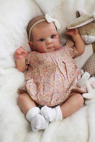 RXDOLL Real Looking Reborn Baby Dolls Girl 18 Inch Realistic Newborn Doll Blue Eyes Lifelike Baby Dolls That Look Real Silicone Babies Doll with Soft Cloth Body RXDOLL Real Looking Reborn Baby Dolls Girl 18 Inch Realistic Newborn Doll Blue Eyes Lifelike Baby Dolls That Look Real Silicone Babies Doll with Soft Cloth Body von RXDOLL