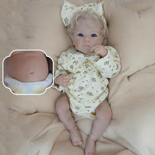 RXDOLL Real Looking Reborn Baby Dolls Silicone Full Body 18 Inch Realistic Newborn Girl Doll Blonde Hair Anatomically Correct Baby Dolls for Kids 3+ or Collectors RXDOLL Real Looking Reborn Baby Dolls Silicone Full Body 18 Inch Realistic Newborn Girl Doll Blonde Hair Anatomically Correct Baby Dolls for Kids 3+ or Collectors von RXDOLL