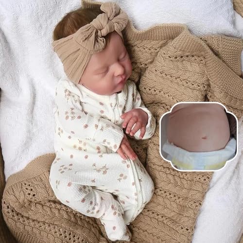 RXDOLL Real Looking Reborn Baby Dolls Silicone Full Body 20 Inch Sleeping Realistic Newborn Baby Girl Doll Waterproof Anatomically Correct Reborn Dolls for Girls 3+ von RXDOLL
