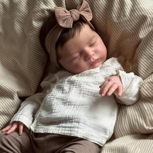 RXDOLL Realistische Babypuppe, 50,8 cm, weicher Stoffkörper, echtes Leben, lebensechte Babys, Silikon, Reborn-Puppe mit Fütterungsspielzeug, Geschenke für Kinder ab 3 Jahren RXDOLL Realistische Babypuppe, 50,8 cm, weicher Stoffkörper, echtes Leben, lebensechte Babys, Silikon, Reborn-Puppe mit Fütterungsspielzeug, Geschenke für Kinder ab 3 Jahren von RXDOLL