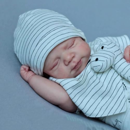 RXDOLL Realistische Babypuppe, Pascale Boy, 45,7 cm, Ganzkörper-Silikon, Reborn-Babypuppen, die realistisch aussehen, anatomisch korrekte Babypuppe mit Fütterungsspielzeug für Kinder ab 3 Jahren von RXDOLL