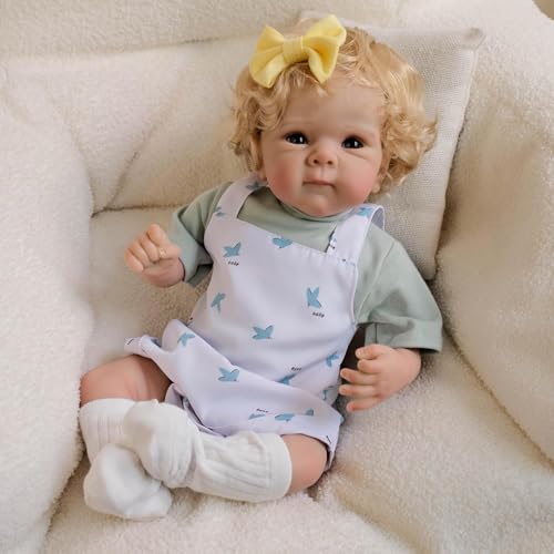RXDOLL Realistische Babypuppen 45 cm Silikon Vollkörper Vinyl Anatomisch korrekt Echtes Leben Babys Puppen Neugeborene Babypuppe Mädchen Curly Haar Spielzeug Geschenke- Bettie RXDOLL Realistische Babypuppen 45 cm Silikon Vollkörper Vinyl Anatomisch korrekt Echtes Leben Babys Puppen Neugeborene Babypuppe Mädchen Curly Haar Spielzeug Geschenke- Bettie von RXDOLL