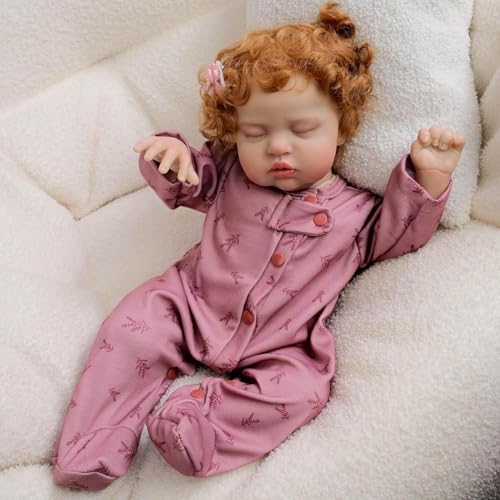 RXDOLL Realistische Babypuppen Wiedergeboren 48 cm Schlafende Neugeborene Babypuppe Sieht aus wie echte lebhafte Babys Weicher Tuchkörper mit verwurzeltem Haar Spielzeug Geschenke für Kinder RXDOLL Realistische Babypuppen Wiedergeboren 48 cm Schlafende Neugeborene Babypuppe Sieht aus wie echte lebhafte Babys Weicher Tuchkörper mit verwurzeltem Haar Spielzeug Geschenke für Kinder von RXDOLL