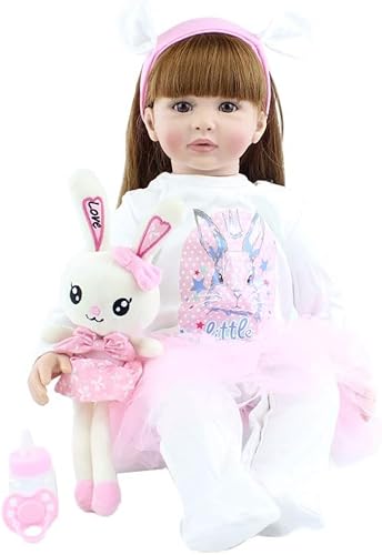 RXDOLL Realistische Reborn Baby Kleinkind Puppen 24 Zoll weiches Tuch Körper Handgefertigte Echtes Leben Baby Puppen Augen öffnen Echte Neugeborene Babys Spielzeug Geschenke RXDOLL Realistische Reborn Baby Kleinkind Puppen 24 Zoll weiches Tuch Körper Handgefertigte Echtes Leben Baby Puppen Augen öffnen Echte Neugeborene Babys Spielzeug Geschenke von RXDOLL