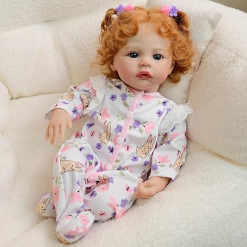 RXDOLL Realistische Reborn Baby Puppen Anatomisch Korrekte 18 Zoll 45 cm Weiche Silikon Vinyl Körper Mädchen Handgemachte Neugeborene Babys Puppe wasserdichte Spielzeug Geschenke von RXDOLL