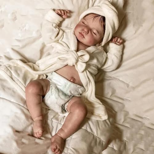 RXDOLL Realistische Reborn Baby Puppen Junge Vollsilikon Ganzkörper 50CM Echtes Leben Babypuppen, die echt Aussehen Neugeborene Anatomisch korrektes Geschenke für Kinder 3+ RXDOLL Realistische Reborn Baby Puppen Junge Vollsilikon Ganzkörper 50CM Echtes Leben Babypuppen, die echt Aussehen Neugeborene Anatomisch korrektes Geschenke für Kinder 3+ von RXDOLL