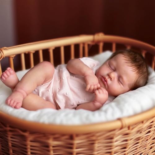 RXDOLL Realistische Reborn-Babypuppe, 50,8 cm, weicher Stoff, schlafend, lebensechte Babypuppe, die echt aussehende Babys aussehen RXDOLL Realistische Reborn-Babypuppe, 50,8 cm, weicher Stoff, schlafend, lebensechte Babypuppe, die echt aussehende Babys aussehen von RXDOLL