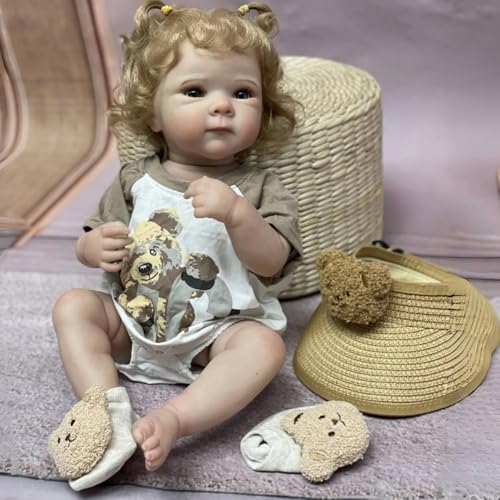 RXDOLL Realistische Reborn-Babypuppe, Silikon, Ganzkörper-Puppe, 45,7 cm, lebensechte Neugeborenen-Puppe, die aus echtem Vinyl aussieht, wasserdicht, mit verwurzeltem Haar, für Kinder, Geschenke ab 3 RXDOLL Realistische Reborn-Babypuppe, Silikon, Ganzkörper-Puppe, 45,7 cm, lebensechte Neugeborenen-Puppe, die aus echtem Vinyl aussieht, wasserdicht, mit verwurzeltem Haar, für Kinder, Geschenke ab 3 von RXDOLL